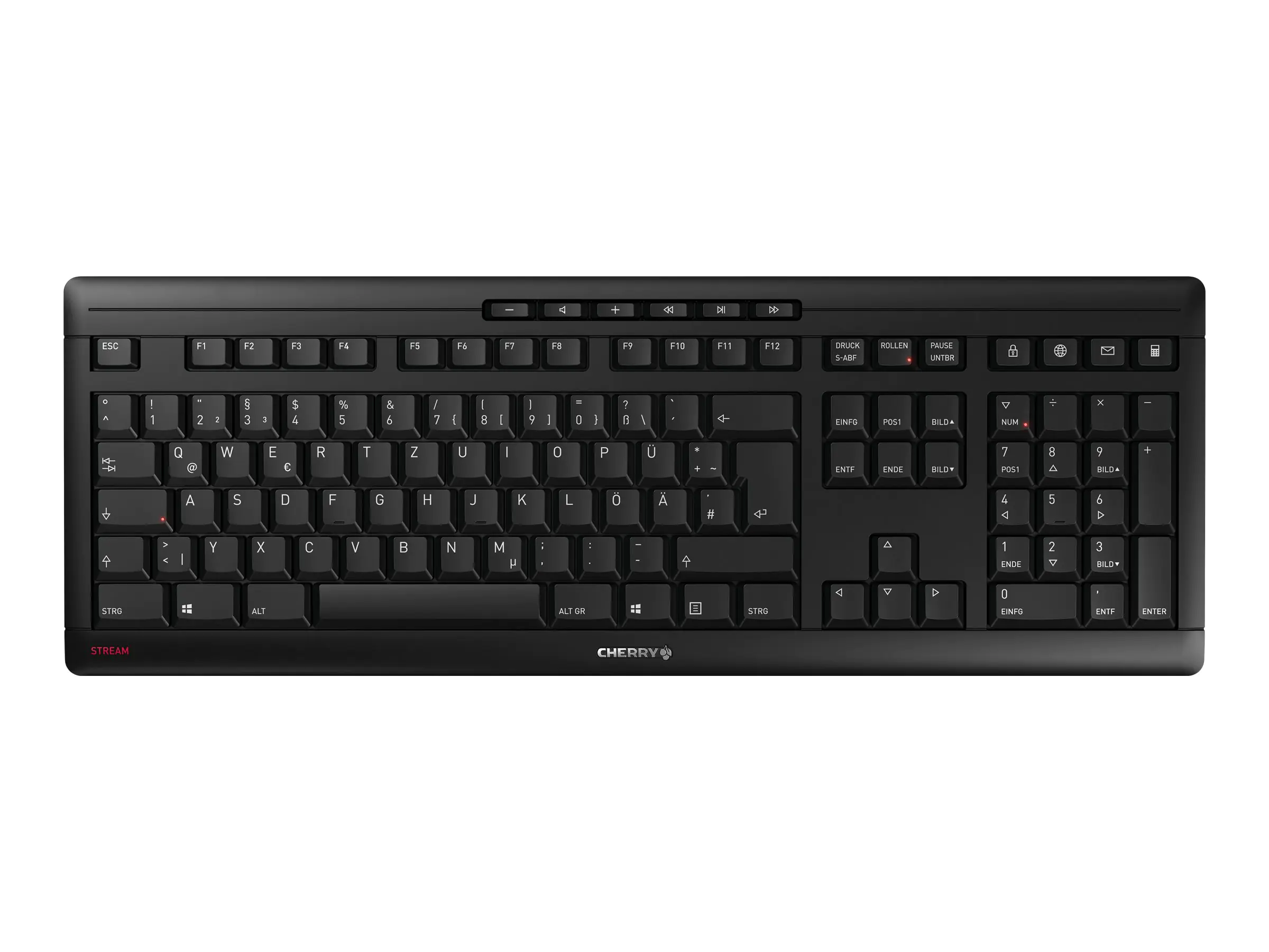 CHERRY STREAM KEYBOARD WIRELESS - Tastatur - kabellos - 2.4 GHz - QWERTZ - Deutsch - Tastenschalter: CHERRY SX - Schwarz CHERRY STREAM KEYBOARD WIRELESS - Tastatur - kabellos - 2.4 GHz - QWERTZ - Deutsch - Tastenschalter: CHERRY SX - Schwarz