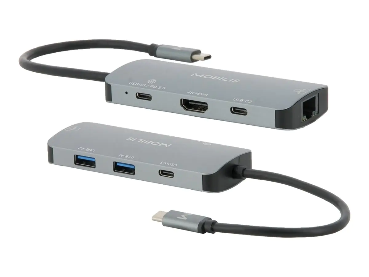 Mobilis USB-C Docking Station - 7 in 1 - 100 W Max.