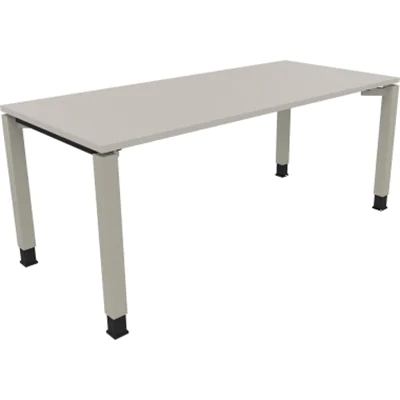 Schreibtisch Vierfuß Quadratrohr B1800xT800xH680-820 si/Lichtgrau Schreibtisch Vierfuß Quadratrohr B1800xT800xH680-820 si/Lichtgrau