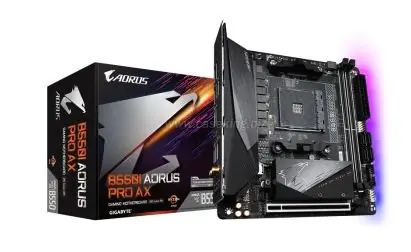 Gigabyte B550I AORUS PRO AX - 1.0 - Motherboard - Mini-ITX - Socket AM4 - AMD B550 Chipsatz - USB-C Gen2, USB 3.2 Gen 1, USB 3.2 Gen 2 - 2.5 Gigabit LAN, Bluetooth, Wi-Fi - Onboard-Grafik (CPU erforderlich) - HD Audio (8-Kanal)