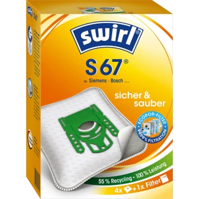 Swirl Staubsaugerbeutel S 67 MicroPor Plus 4 St./Pack. Swirl Staubsaugerbeutel S 67 MicroPor Plus 4 St./Pack.
