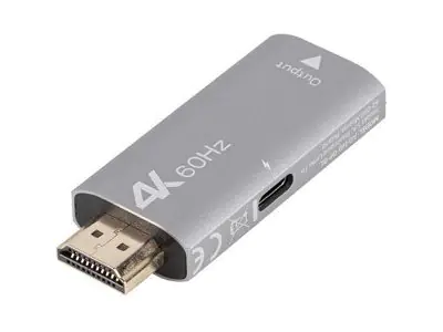 Lanberg Videoadapter - DisplayPort weiblich zu HDMI männlich - Silber - 4K (3840 x 2160)