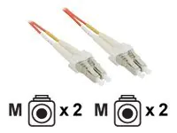 InLine - Patch-Kabel - LC (M) zu LC (M) - 5 m - Glasfaser - 50/125 Mikrometer - OM2 - halogenfrei
