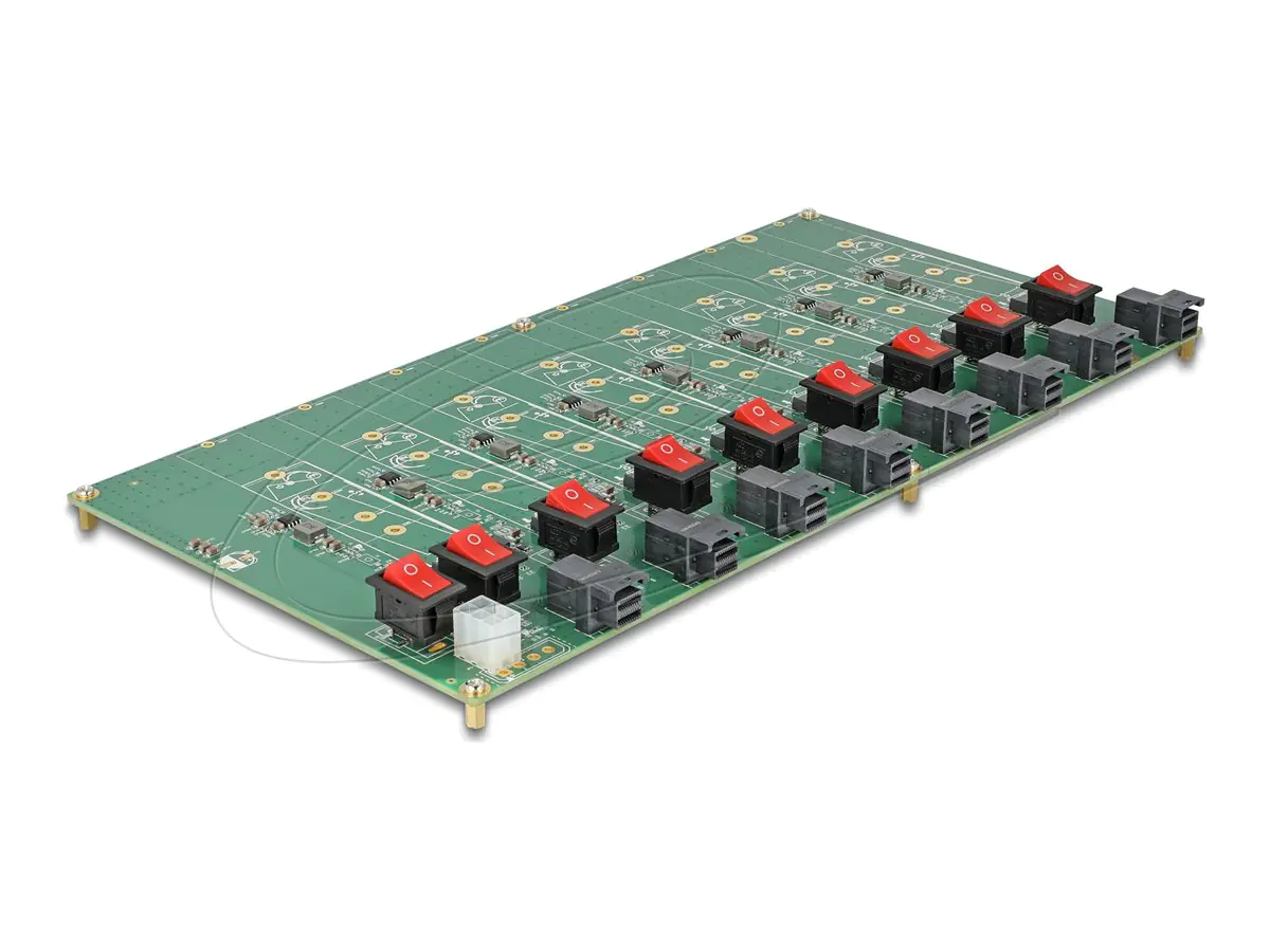 Delock Schnittstellenadapter - Testplatine, 8 x M.2 NVMe mit SFF-8643 - M.2 22110, M.2 2230, M.2