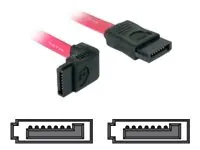 Delock - SATA-Kabel - Serial ATA 150/300 - SATA (W) zu SATA (W) - 50 cm - nach unten gewinkelter Stecker, gerader Stecker - Rot