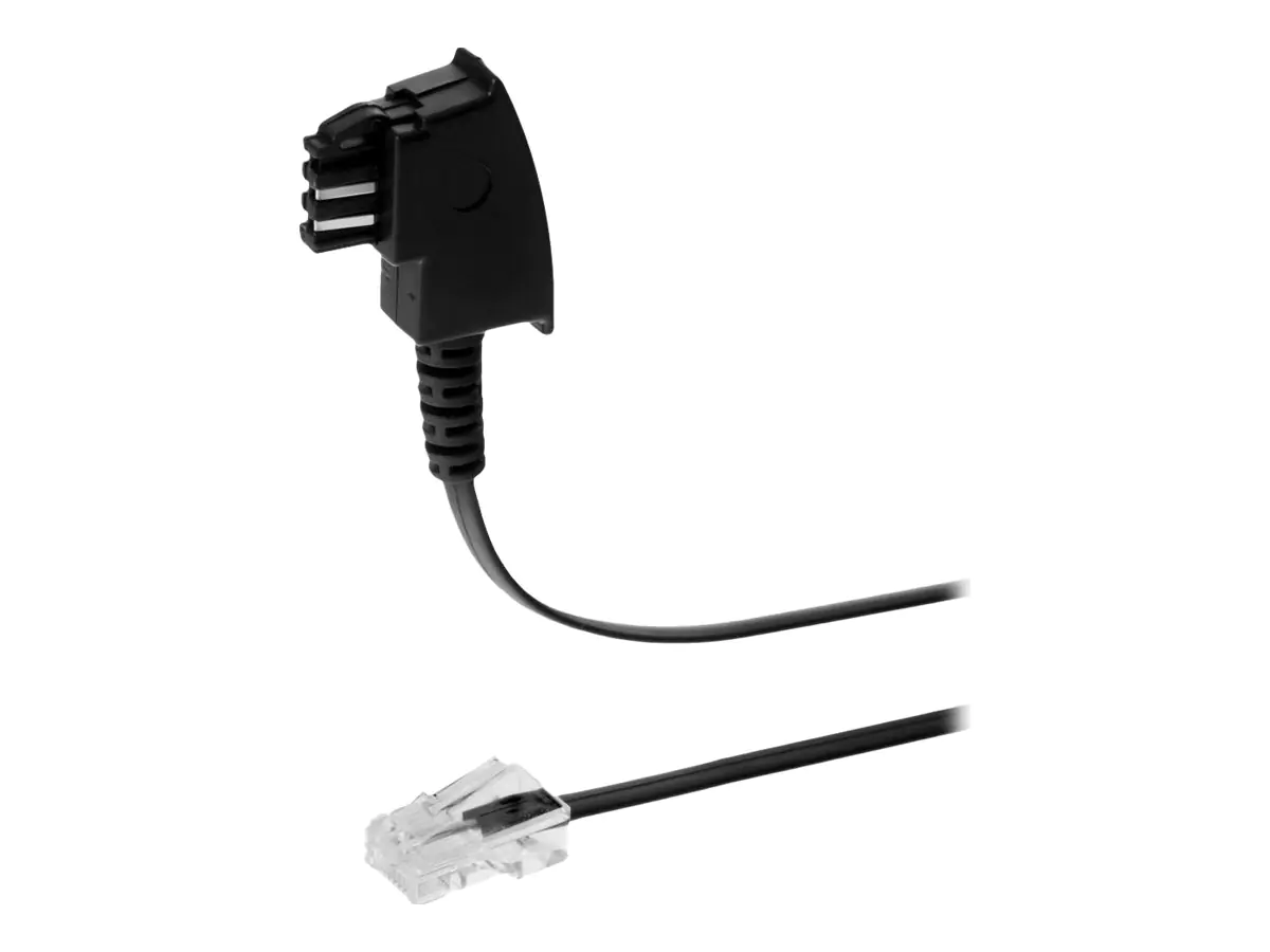 Helos - Telefonkabel - TAE-F (M) bis RJ-45 (M) - 3 m - Schwarz