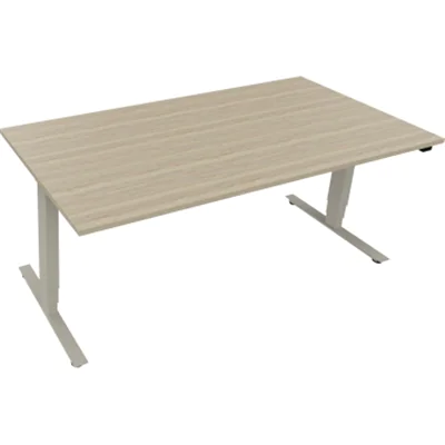 Sitz-/Stehtisch T-Kufe klappbar B1800xT900xH625-1285 si/Eiche Nat