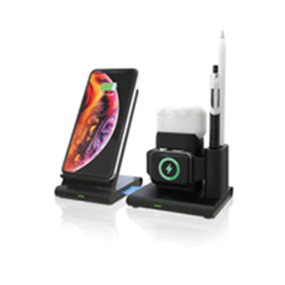 RealPower ChargeAIR Connect, Drinnen, USB, Kabelloses Aufladen, Schwarz 409453