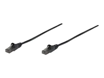 Intellinet Network Patch Cable, Cat6, 1m, Black, CCA, U/UTP, PVC, RJ45, Gold Plated Contacts, Snagless, Booted, Lifetime Warranty, Polybag - Patch-Kabel - RJ-45 (M) zu RJ-45 (M) - 1 m - UTP - CAT 6 - geformt, ohne Haken - Schwarz