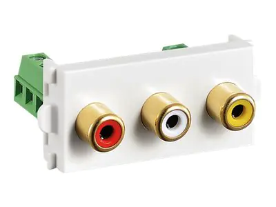 VALUE A/V Modules - Modulare Eingabe - RCA X 3 - weiß (Packung mit 20)