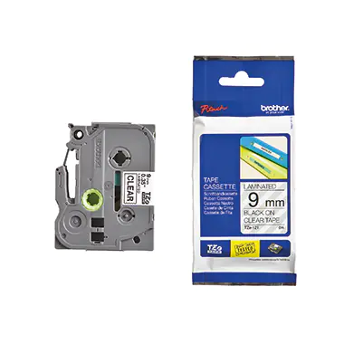 Brother TZe-121 - Selbstklebend - schwarz auf durchsichtig - Rolle (0,9 cm x 8 m) 1 Kassette(n) laminiertes Band - für P-Touch PT-H200; P-Touch Cube PT-P300; P-Touch Cube Plus PT-P710; P-Touch Cube Pro PT-P910 Brother TZe-121 - Selbstklebend - schwarz auf durchsichtig - Rolle (0,9 cm x 8 m) 1 Kassette(n) laminiertes Band - für P-Touch PT-H200; P-Touch Cube PT-P300; P-Touch Cube Plus PT-P710; P-Touch Cube Pro PT-P910