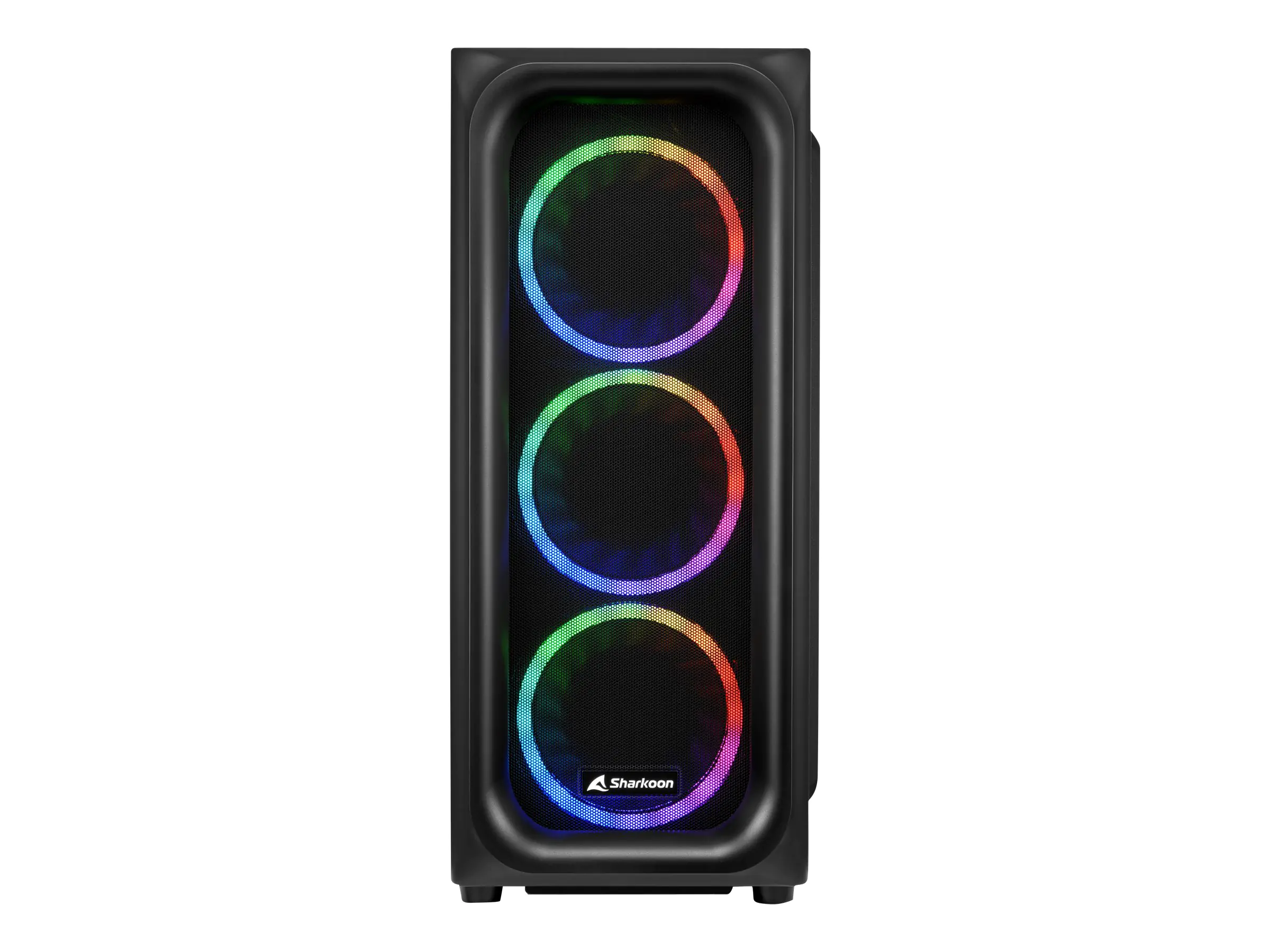 Sharkoon TK5M RGB - ATX Case - Seitenteil mit Fenster (gehärtetes Glas) - keine Spannungsversorgung - USB/Audio