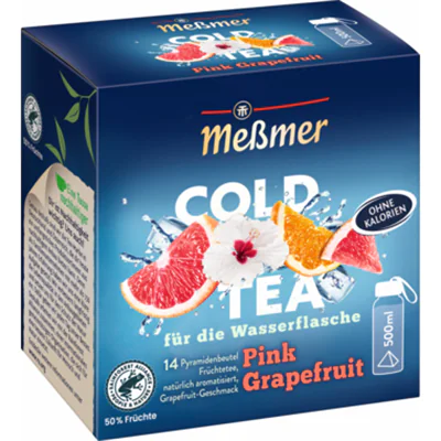 Meßmer Tee Cold Pink Grapefruit 14 Btl./Pack. Meßmer Tee Cold Pink Grapefruit 14 Btl./Pack.