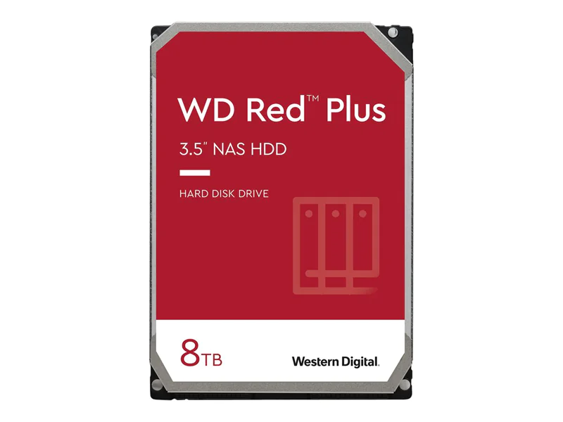 WD Red Plus WD80EFZZ - Festplatte - 8 TB - intern - 3.5" (8.9 cm) - SATA 6Gb/s - 5640 rpm - Puffer: 128 MB