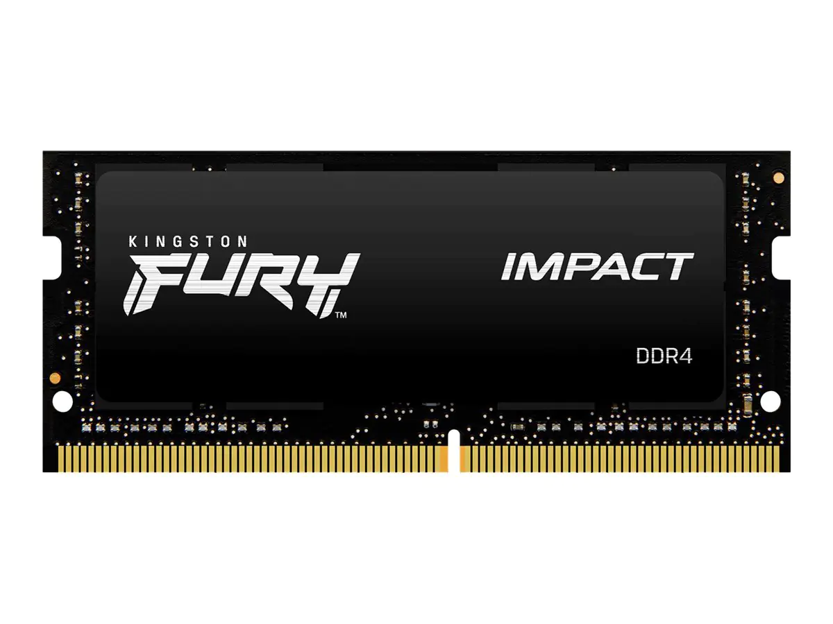 Kingston FURY Impact - DDR4 - Modul - 16 GB - SO DIMM 260-PIN - 2666 MHz / PC4-21300 - CL16 - 1.2 V - ungepuffert - non-ECC - Schwarz