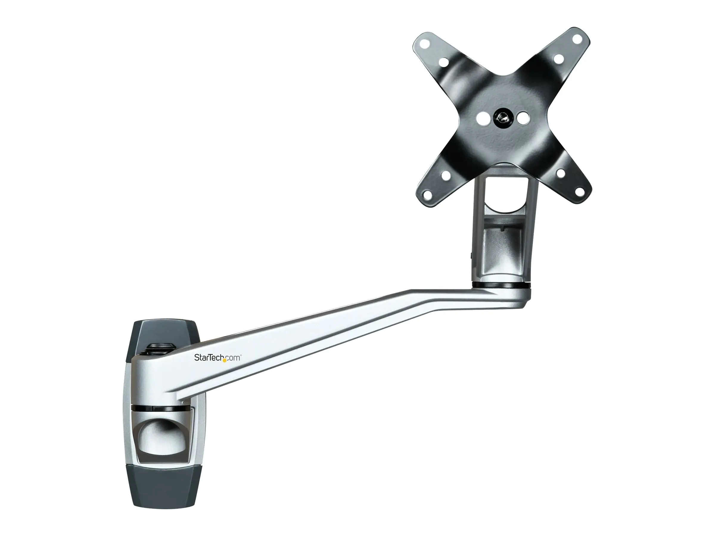 StarTech ARMWALLDSLP Monitorarm zur Wandmontage (52 cm langer Schwenkarm - Für bis zu 30-Zoll-VESA-Monitore) - Klammer - einstellbarer Arm - für LCD-Display - Aluminium - Silber - Bildschirmgröße: 33-76.2 cm (13"-30") - Wandmontage