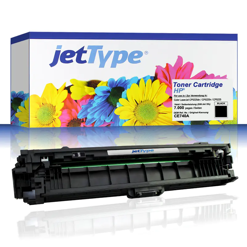 jetType Toner kompatibel zu HP CE740A 307A schwarz 7.000 Seiten 1 Stück jetType Toner kompatibel zu HP CE740A 307A schwarz 7.000 Seiten 1 Stück