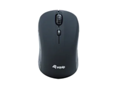 Equip Optische Mini Maus kabellos, Beidhändig, Optisch, RF Wireless, 1600 DPI, Schwarz 245108
