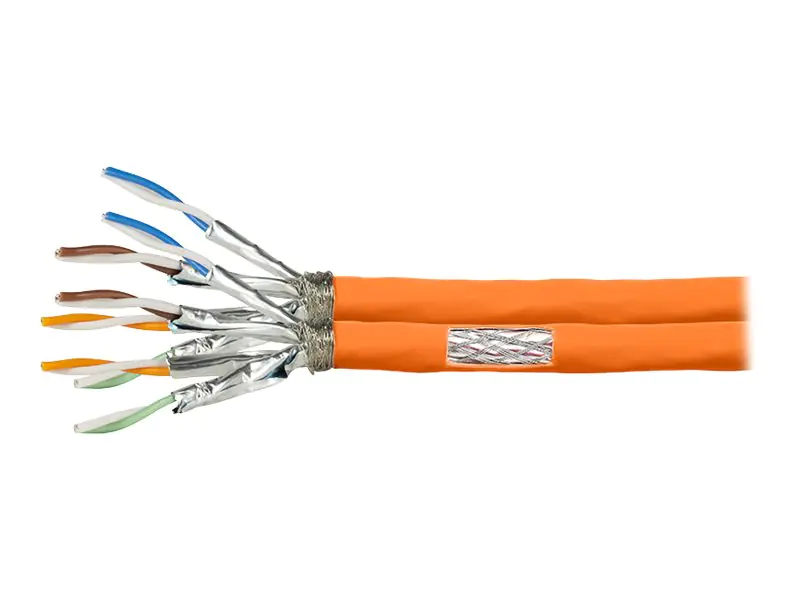 LogiLink Professional - Bulkkabel - 100 m - 7.5 mm - SFTP, PiMF - Duplex - CAT 7 - halogenfrei, robust - orange