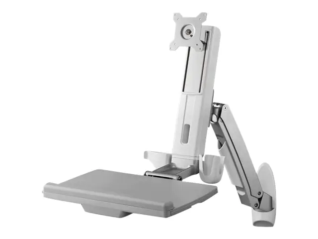 Schroff - Befestigungskit (VESA-Adapter, Montageklammer, einstellbarer Monitorarm, Tastatur-/Maus-Ablage) - einstellbarer Arm - für LCD-Display / PC-Ausrüstung - Kunststoff, Aluminium, Stahl - Bildschirmgröße: bis zu 61 cm (bis zu 24 Zoll) - Rack, seitlic