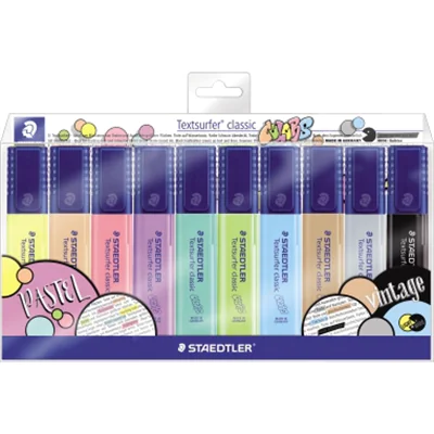 STAEDTLER Textmarker classic colors 364 CWP10 1-5mm sort. 10 St./Pack. STAEDTLER Textmarker classic colors 364 CWP10 1-5mm sort. 10 St./Pack.