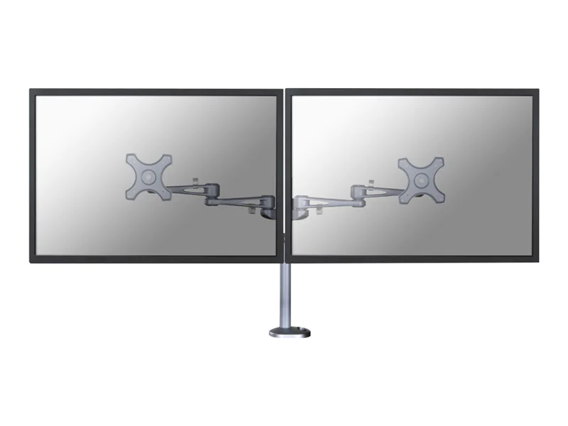 Neomounts FPMA-D935DG - Befestigungskit - Voll beweglich - für 2 LCD-Displays - Silber - Bildschirmgröße: 25.4-69 cm (10"-27")