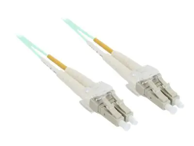 InLine - Patch-Kabel - LC Multi-Mode (M) zu LC Multi-Mode (M) - 1 m - Glasfaser - 50/125 Mikrometer - OM3 - halogenfrei - Türkis