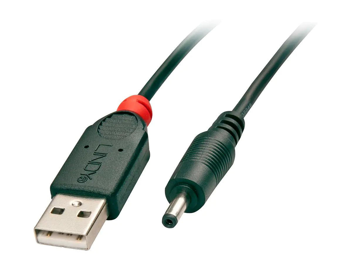 Lindy - USB-Ladekabel - Gleichstromstecker 3,5 x 1,35 mm männlich zu USB (nur Strom) männlich - 1.5 m - Schwarz