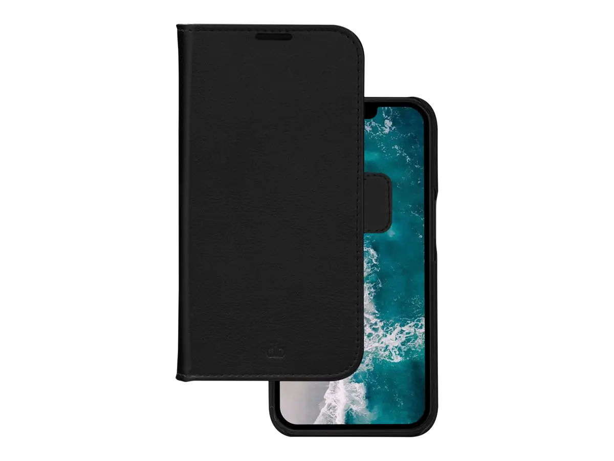 dbramante1928 Stockholm - Flip-Hülle für Mobiltelefon - veganes Leder - Schwarz - für Apple iPhone 14 Pro