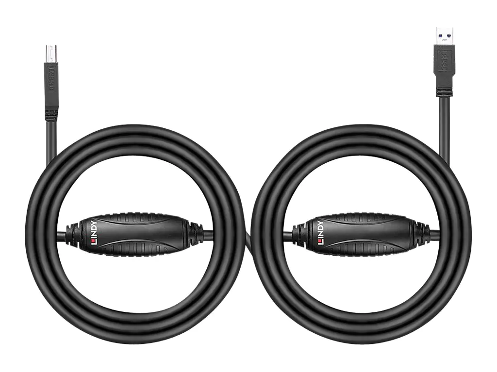Lindy - USB-Kabel - USB Typ A (M) zu USB Type B (M) - USB 3.0 - 10 m - aktiv Lindy - USB-Kabel - USB Typ A (M) zu USB Type B (M) - USB 3.0 - 10 m - aktiv