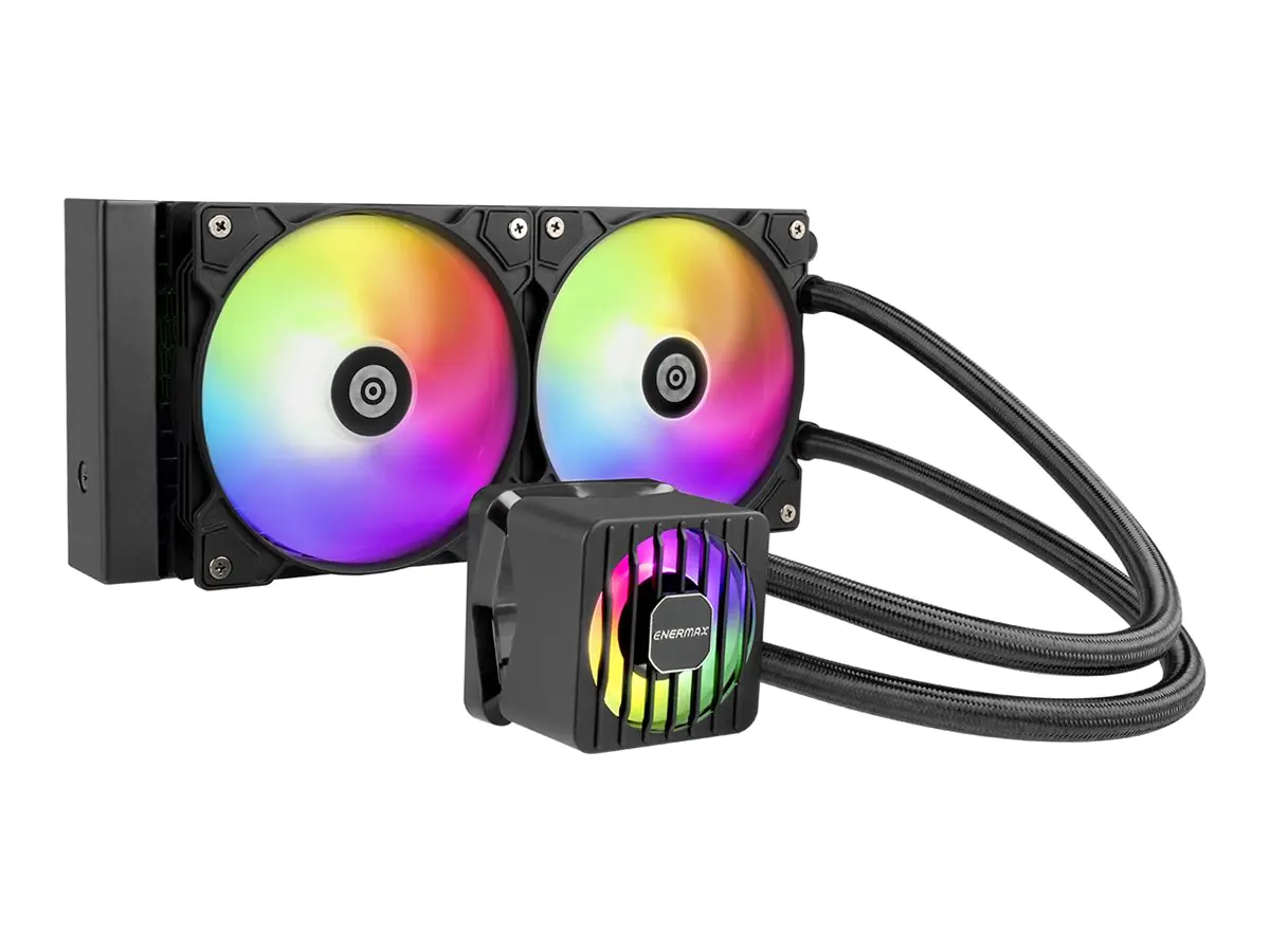 Enermax LIQMAXFLO ELC-LMF240T-ARGB - Prozessor-Flüssigkeitskühlsystem - 38 mm dicker Kühler - Kühlergröße: 240 mm - (für: LGA115x Socket, LGA1200, LGA1366, LGA1700, LGA2011, LGA2011-3 (Square ILM), LGA2066, AM4, AM5) - Kupfer - 120 mm