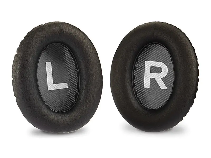 Lindy Lederohrkissen - Schwarz (Packung mit