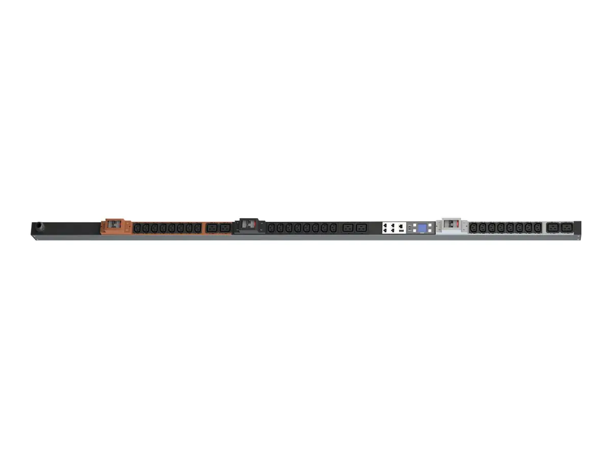 Bachmann BlueNet BN7500 - Stromverteilungseinheit (Rack - einbaufähig) - Wechselstrom 400 V - Ethernet 10/100 - Eingabe, Eingang Eurostecker - Ausgangsanschlüsse: 30 (6 x IEC 60320 C19, 24 x IEC 60320 C13) - 3 m Schnur