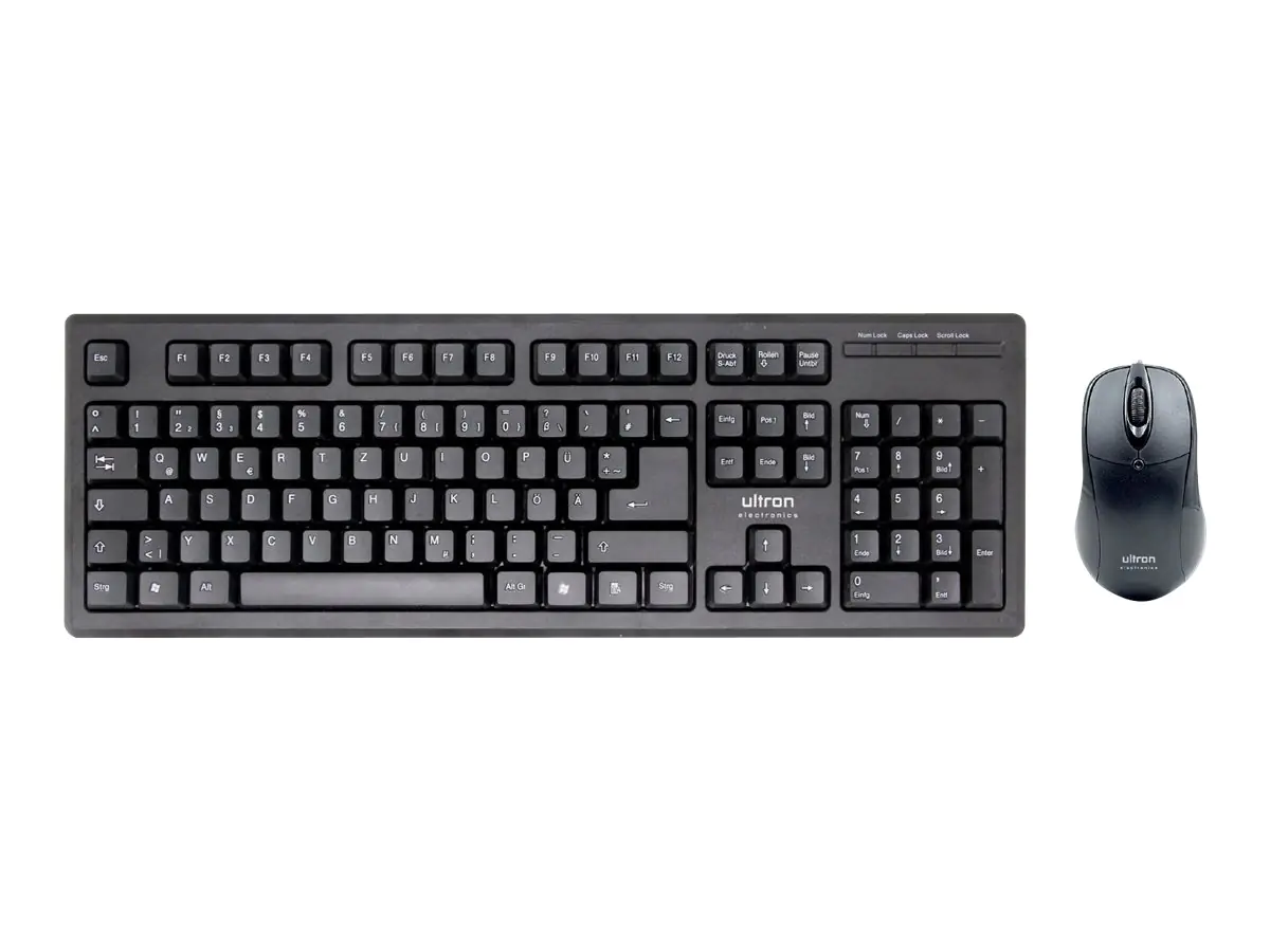 Ultron UMC-200 - Tastatur-und-Maus-Set - USB - QWERTZ - Deutsch - Schwarz