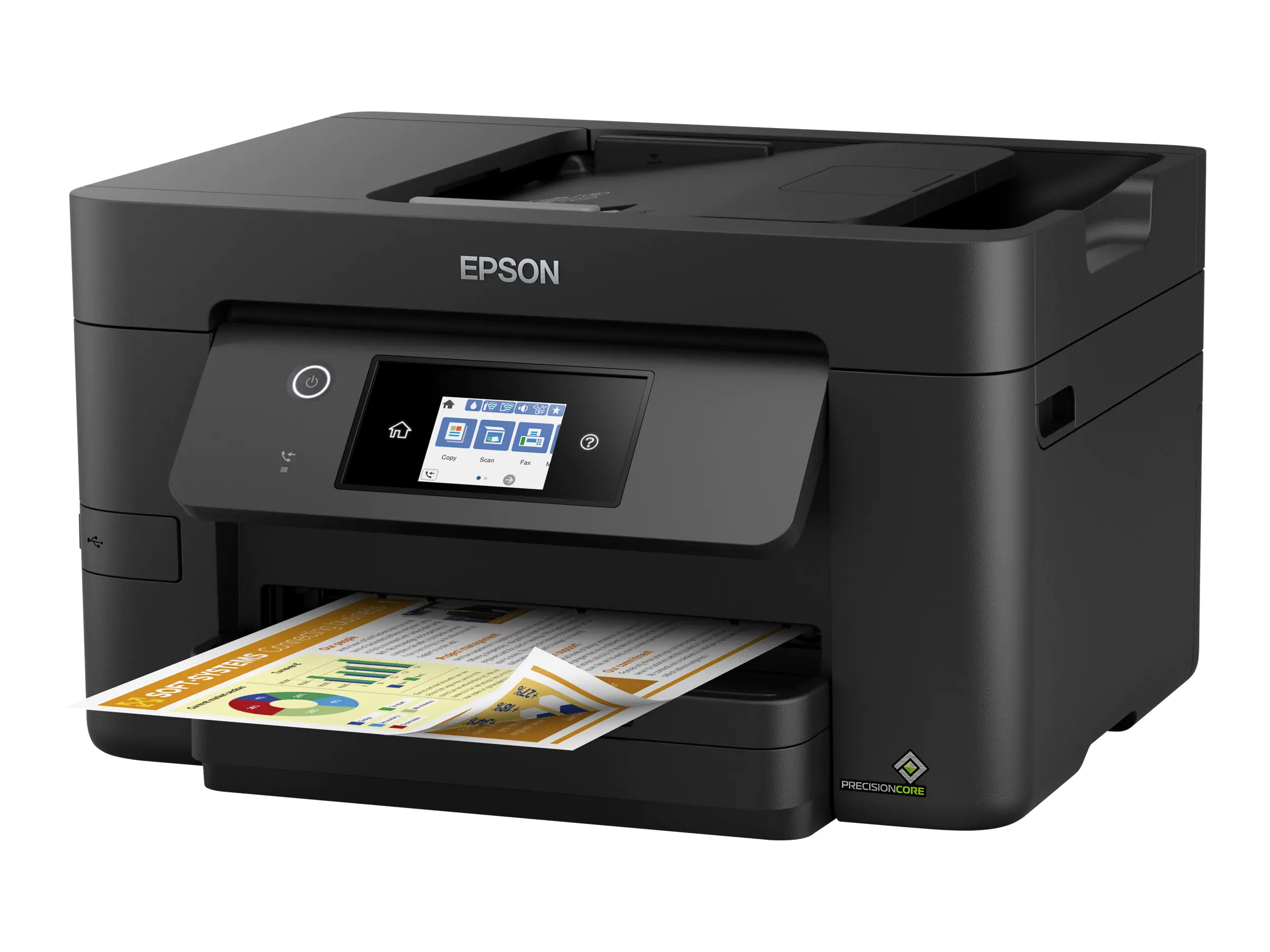 Epson WorkForce Pro WF-3820DWF - Multifunktionsdrucker - Farbe - Tintenstrahl - A4/Legal (Medien) - bis zu 21 Seiten/Min. (Drucken) - 250 Blatt - 33.6 Kbps - USB 2.0, LAN, Wi-Fi(n), USB-Host Epson WorkForce Pro WF-3820DWF - Multifunktionsdrucker - Farbe - Tintenstrahl - A4/Legal (Medien) - bis zu 21 Seiten/Min. (Drucken) - 250 Blatt - 33.6 Kbps - USB 2.0, LAN, Wi-Fi(n), USB-Host