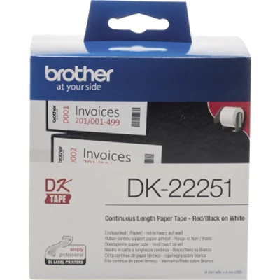 Brother Endlosetikettenrolle DK22251 62mmx15,24m weiß Brother Endlosetikettenrolle DK22251 62mmx15,24m weiß