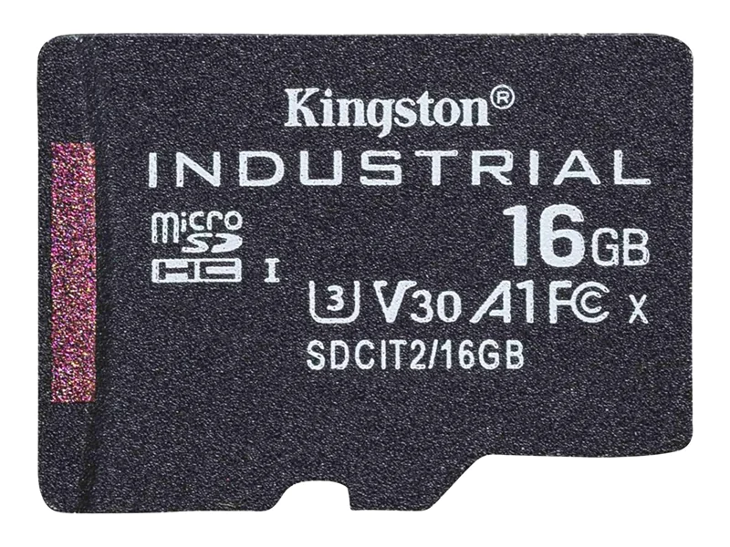 Kingston Industrial - Flash-Speicherkarte - 16 GB - A1 / Video Class V30 / UHS-I U3 / Class10 - microSDHC UHS-I Kingston Industrial - Flash-Speicherkarte - 16 GB - A1 / Video Class V30 / UHS-I U3 / Class10 - microSDHC UHS-I