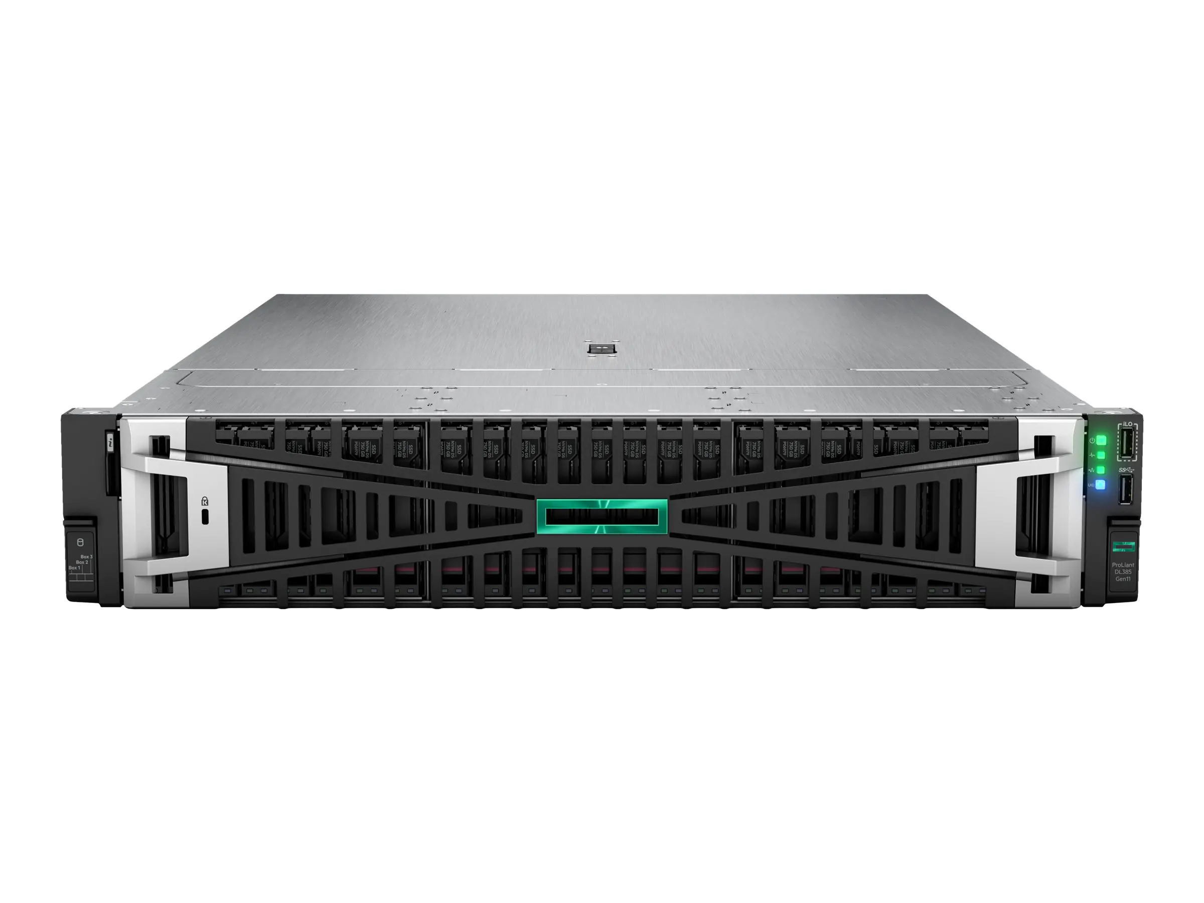 HPE ProLiant DL385 Gen11 - Server - Rack-Montage - 2U - zweiweg - 1 x EPYC 9124 / 3 GHz - RAM 64 GB - SATA/SAS - Hot-Swap 8.9 cm (3.5") Schacht/Schächte - keine HDD - 1GbE, 10GbE - Monitor: keiner - Smart Choice HPE ProLiant DL385 Gen11 - Server - Rack-Montage - 2U - zweiweg - 1 x EPYC 9124 / 3 GHz - RAM 64 GB - SATA/SAS - Hot-Swap 8.9 cm (3.5") Schacht/Schächte - keine HDD - 1GbE, 10GbE - Monitor: keiner - Smart Choice