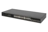Digitus DN-80223 - Switch - L2+ - managed - 24 x 10/100/1000 (PoE+) + 4 x 10 Gigabit SFP+ (Uplink) - an Rack montierbar