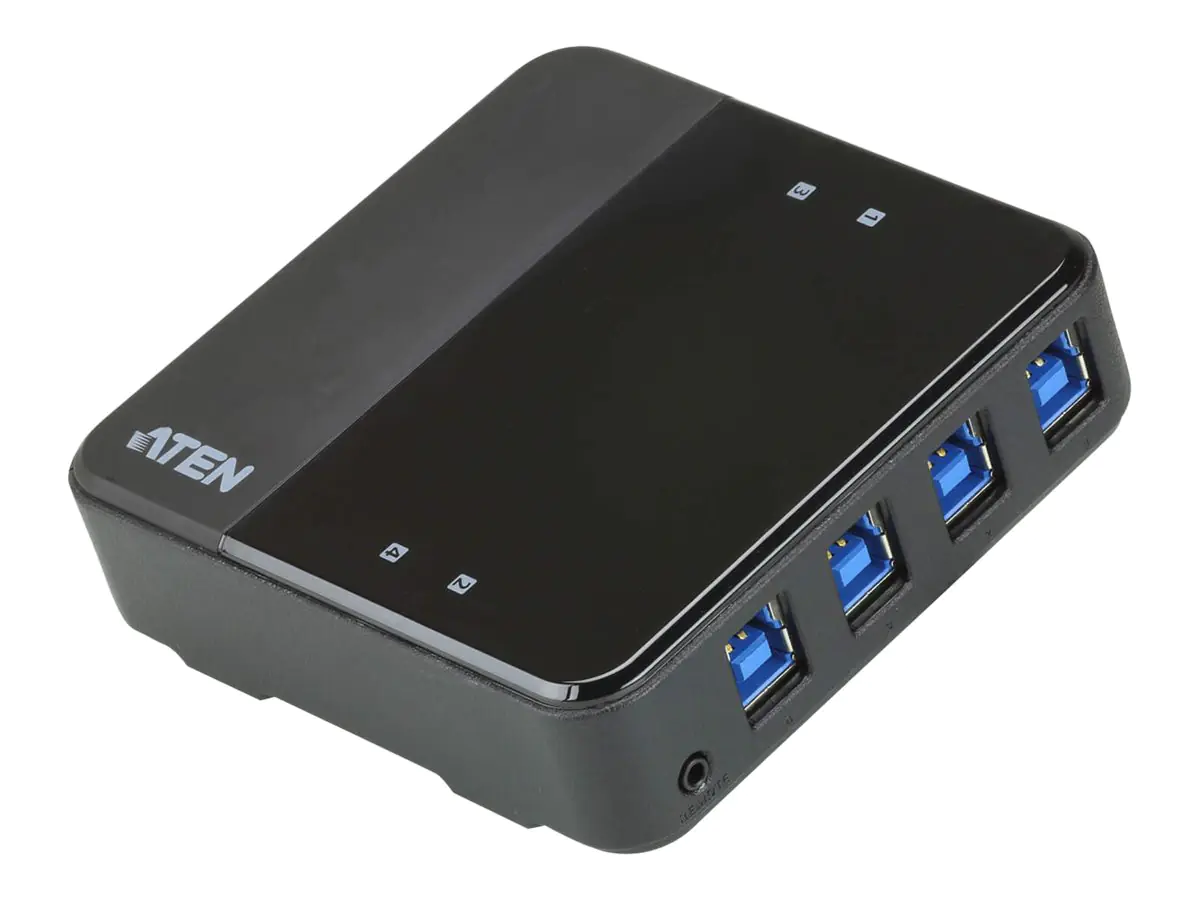 ATEN US3344 - USB-Umschalter für die gemeinsame Nutzung von Peripheriegeräten - 4 x USB 3.1 - Desktop