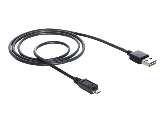 Delock EASY-USB - USB-Kabel - Micro-USB Typ B (M) zu USB (M) - USB 2.0 - 1 m - Schwarz