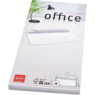 ELCO Briefumschlag Office 7446212 C5/6 DL hk weiß 25 St./Pack. ELCO Briefumschlag Office 7446212 C5/6 DL hk weiß 25 St./Pack.