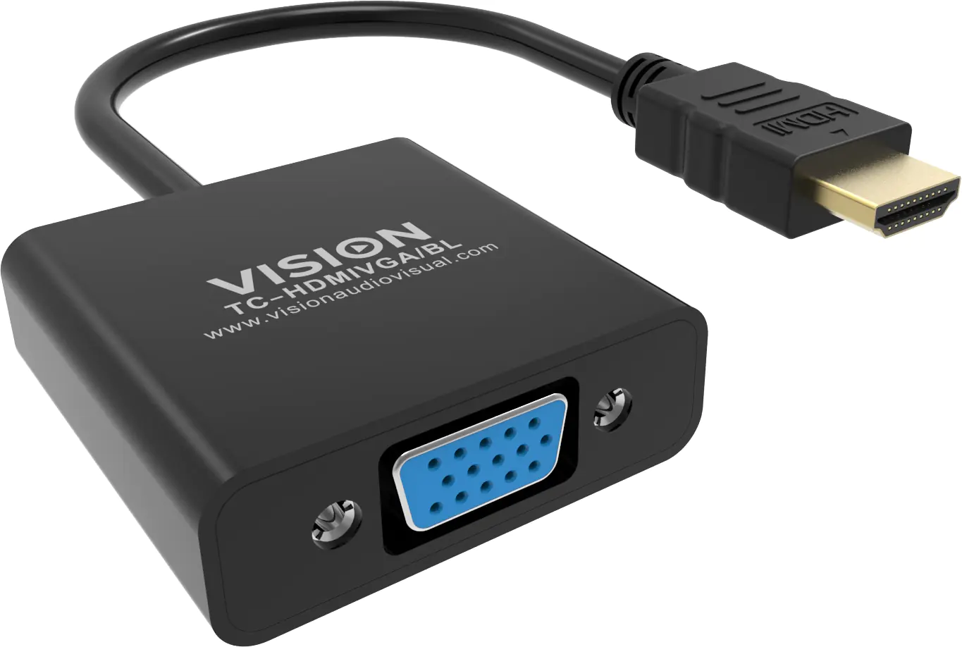 VISION Professional - Videoadapter - HDMI männlich zu HD-15 (VGA) weiblich - 23 cm - Schwarz - 1080p-Unterstützung VISION Professional - Videoadapter - HDMI männlich zu HD-15 (VGA) weiblich - 23 cm - Schwarz - 1080p-Unterstützung