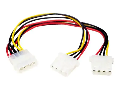 StarTech.com Y-Kabel 4 pin Molex Stecker - Molex Splitter IDE Stromkabel - 2 x LP4 intern - Stromkabel - interne Stromversorgung, 4-polig (W) PYO2L