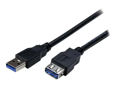 StarTech 2m USB 3.0 Verlängerungskabel - USB 3 Typ A auf A 2 Meter Kabel Verlängerung - Stecker/ Buchse - Schwarz - USB-Verlängerungskabel - USB Typ A (W) zu USB Typ A (M) - USB 3.0 - 2 m - Schwarz - für P/N: HB30A4AIB, SV211DPUA4K, SV211HDUA4K, USB2001EX StarTech 2m USB 3.0 Verlängerungskabel - USB 3 Typ A auf A 2 Meter Kabel Verlängerung - Stecker/ Buchse - Schwarz - USB-Verlängerungskabel - USB Typ A (W) zu USB Typ A (M) - USB 3.0 - 2 m - Schwarz - für P/N: HB30A4AIB, SV211DPUA4K, SV211HDUA4K, USB2001EX