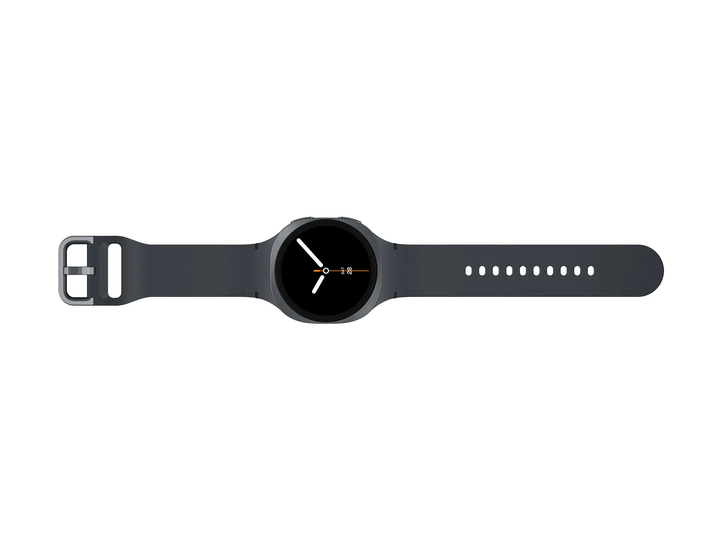 Samsung Galaxy Watch8 - 40 mm - Carbon-Schwarz - intelligente Uhr mit Sportband - Gummi - Graphit -