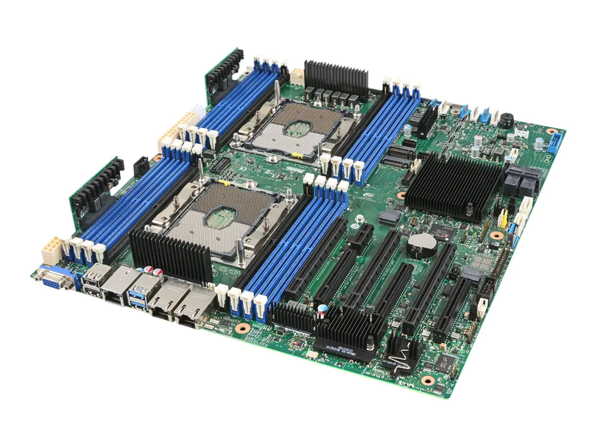 Intel Server Board S2600STBR - Motherboard - SSI EEB - Socket P - 2 Unterstützte CPUs - C624 Chipsatz - USB 3.0 - 2 x 10 Gigabit LAN