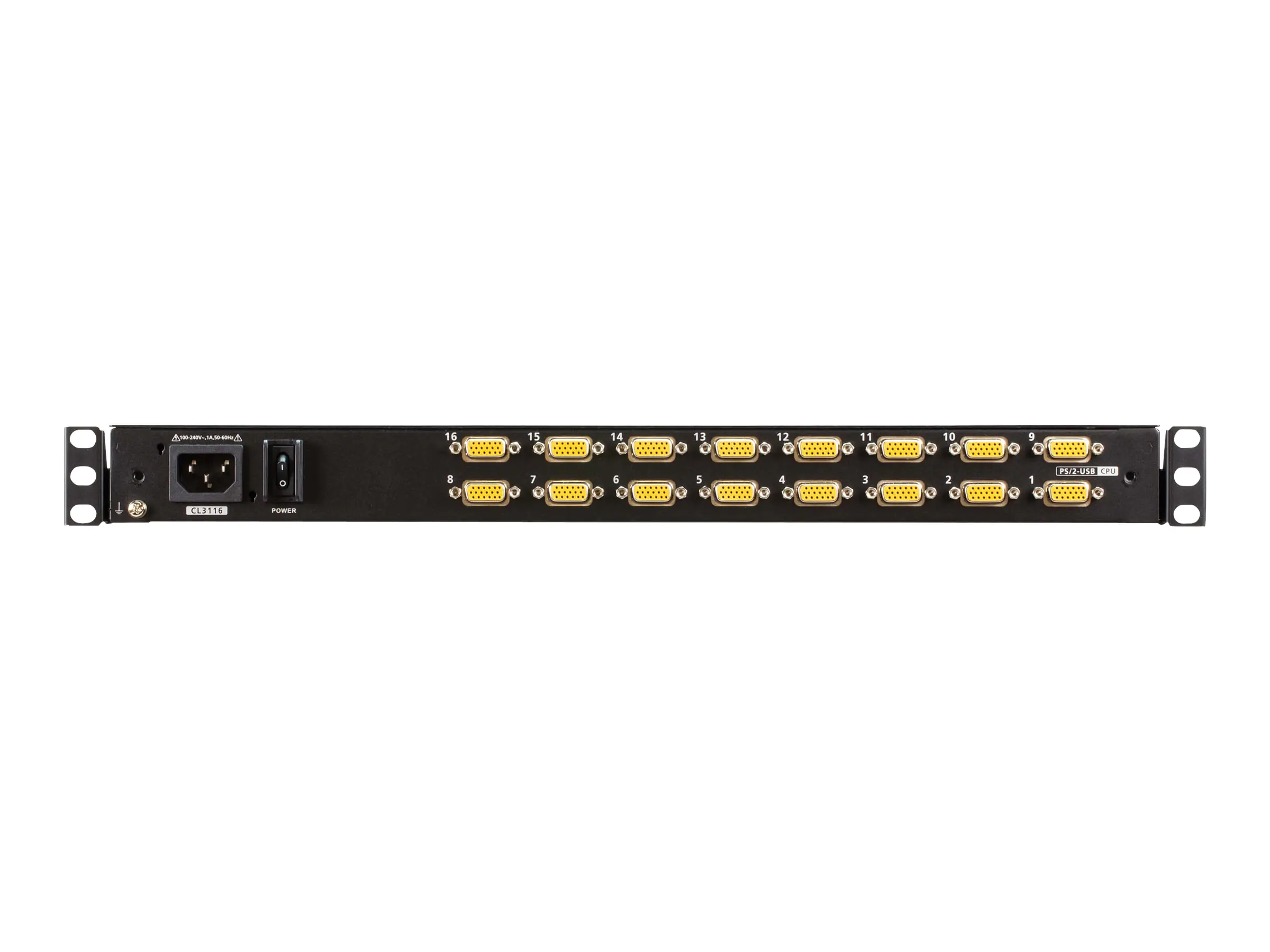 ATEN CL3116 - KVM-Konsole - PS/2, USB - 47 cm (18.5") - Rack - einbaufähig - 1366 x 768 @ 60 Hz - 250 cd/m² - 1000:1 - 5 ms - VGA - 1U