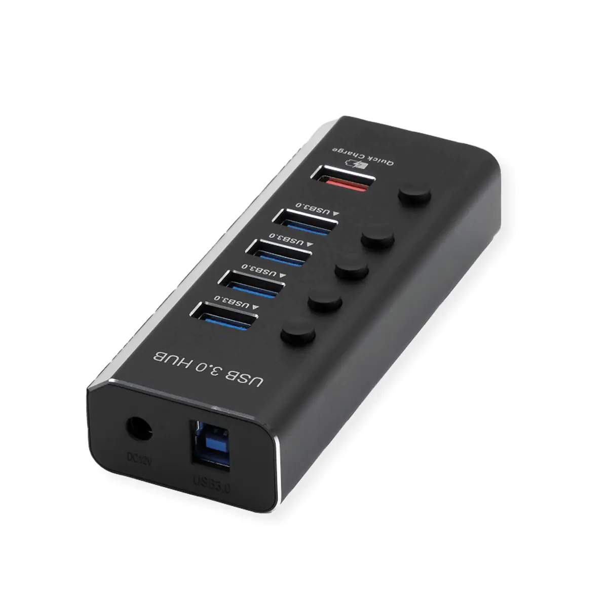 Roline USB3.2 Gen1 Hub 5x 4x A+ 1x QC Ports einzeln schaltbar