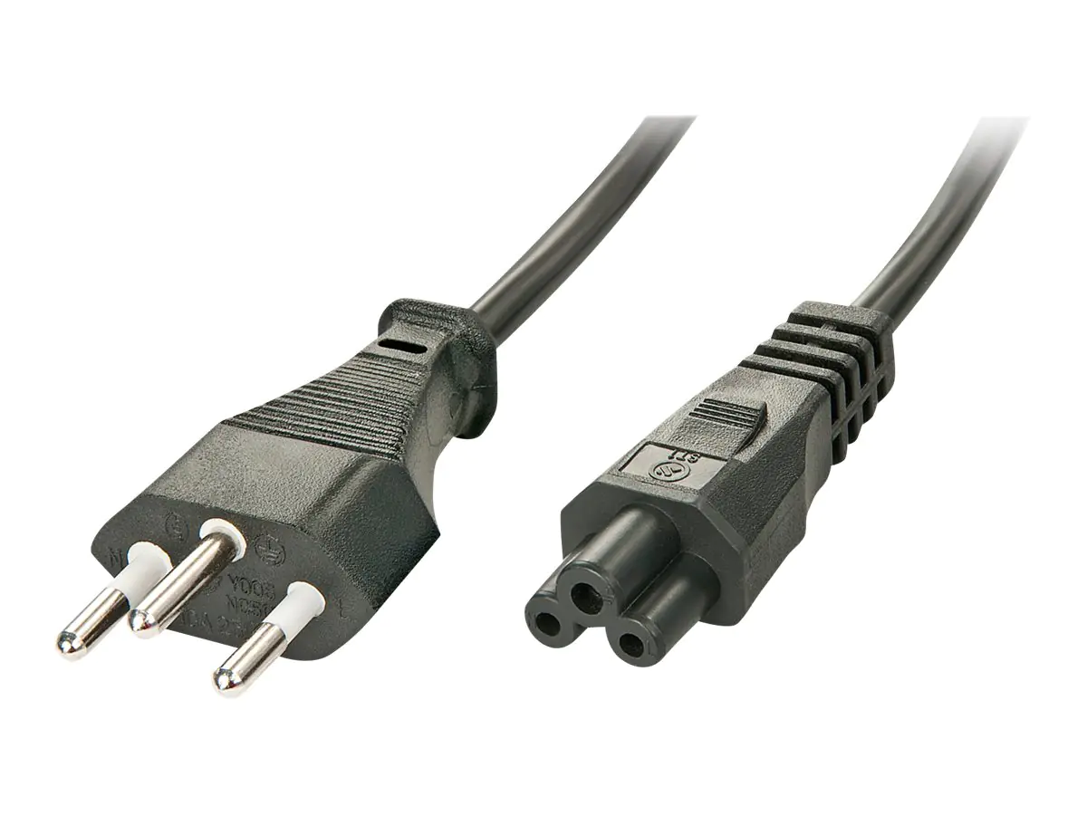 Lindy - Stromkabel - IEC 60320 C5 zu SEV 1011 (M) - 2 m - Schwarz